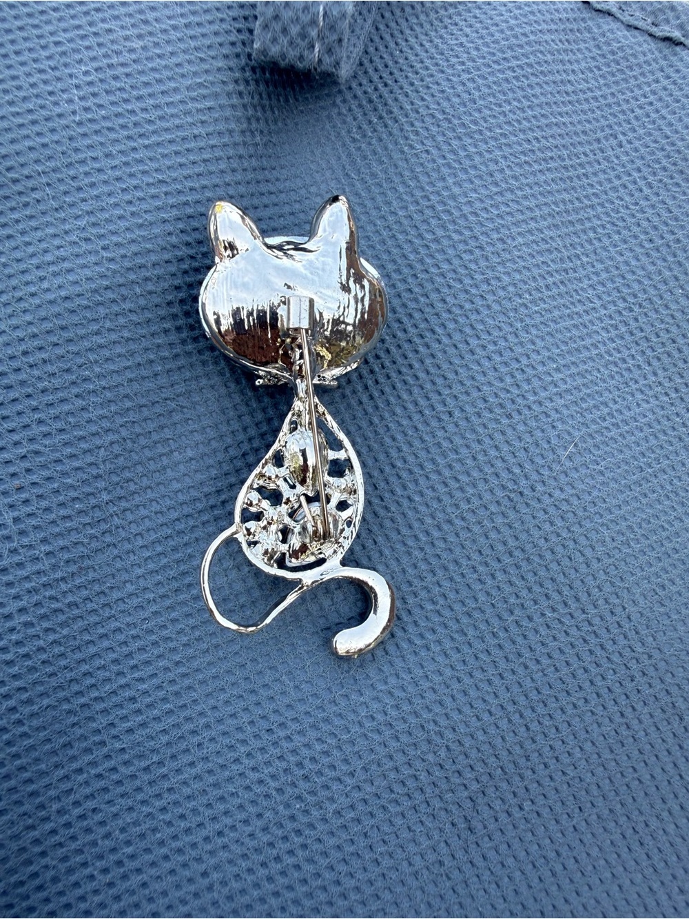 NWT Crystal Cat Brooch - Multicolor Sparkle Accent Rhinestone Crystal - Picture 5 of 7